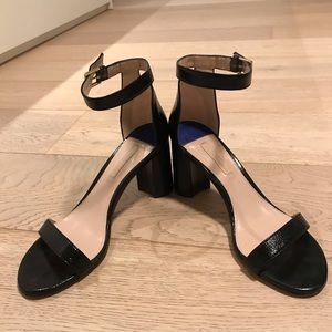 Stuart Weitzman Black LessNudist Sandals 9